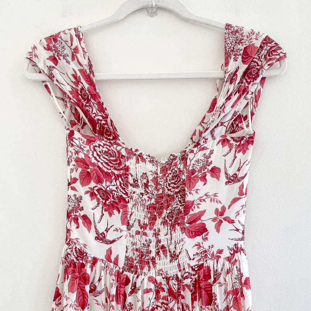 Reformation Violet Toile De Jouy Midi Dress 2 NWOT - Picture 8 of 11